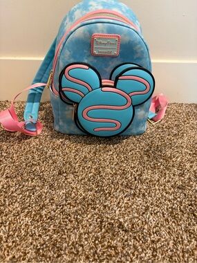 Disney Macaron Mickey Loungefly Mini Backpack (read